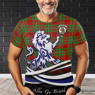 MacGregor Modern Tartan T-Shirt with Alba Gu Brath Regal Lion Emblem