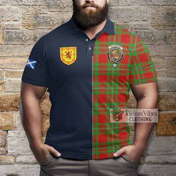 MacGregor Modern Tartan Polo Shirt Alba with Scottish Lion Royal Arm Half Style