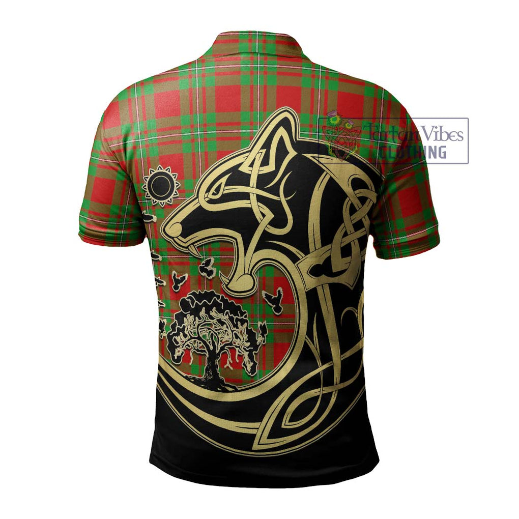 MacGregor Modern Tartan Polo Shirt with Family Crest Celtic Wolf Style - Tartanvibesclothing Shop