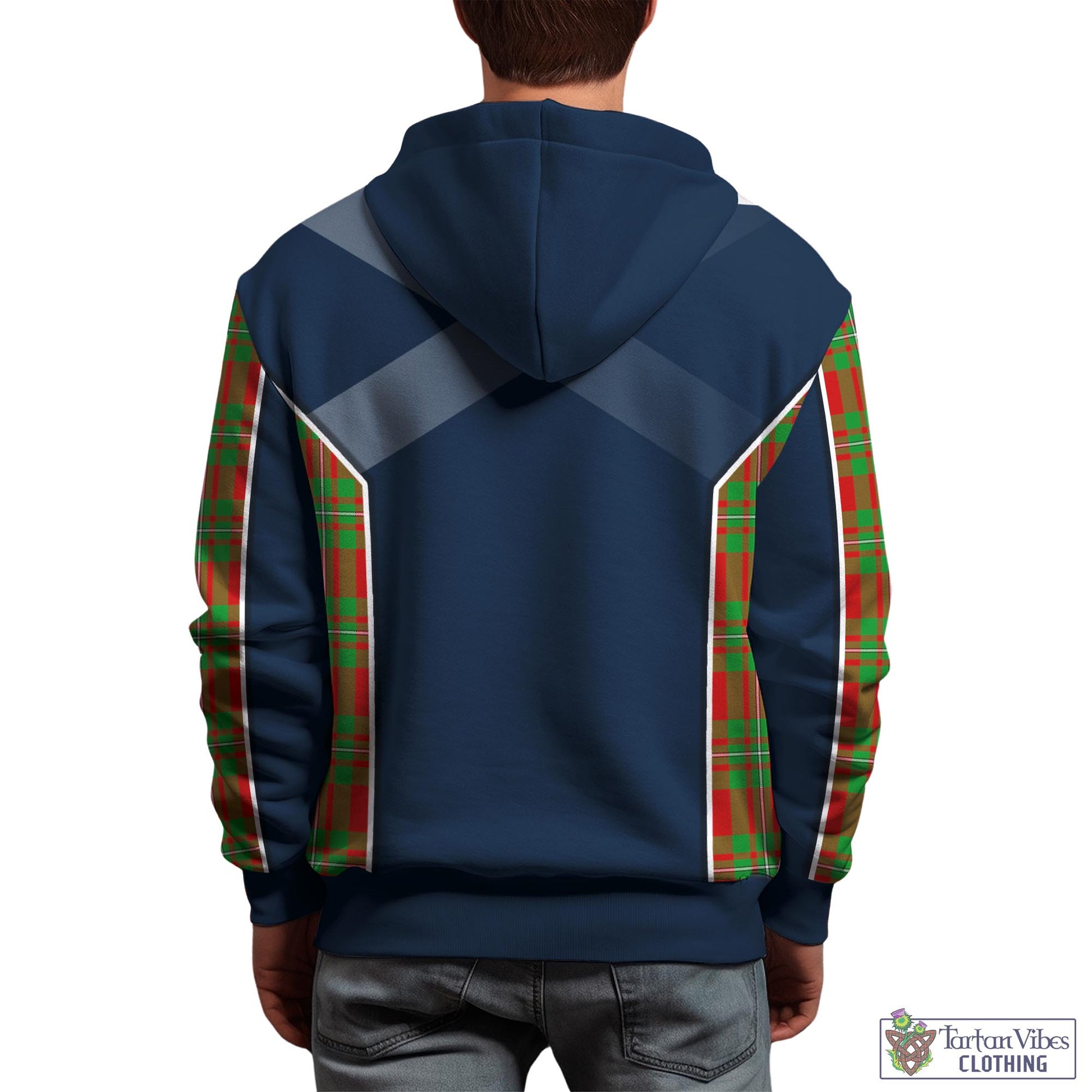 Tartan Vibes Clothing MacGregor Modern Tartan Hoodie with Family Crest and Scottish Thistle Vibes Sport Style