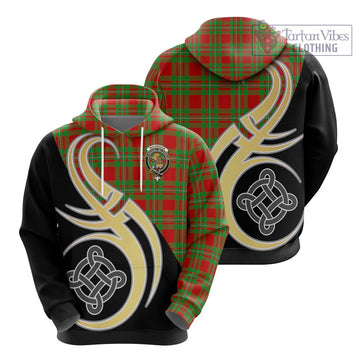 MacGregor Modern Tartan Hoodie with Family Crest and Celtic Symbol Style