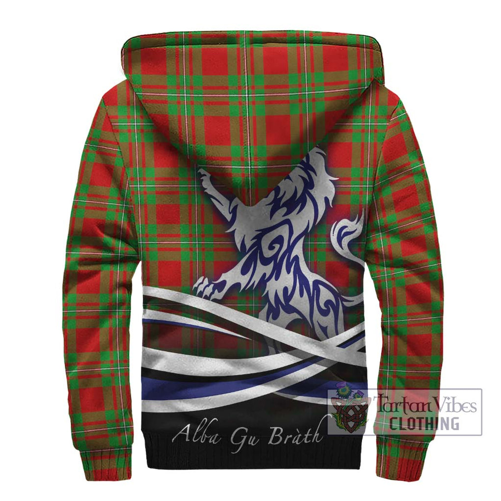 MacGregor Modern Tartan Sherpa Hoodie with Alba Gu Brath Regal Lion Emblem - Tartanvibesclothing Shop