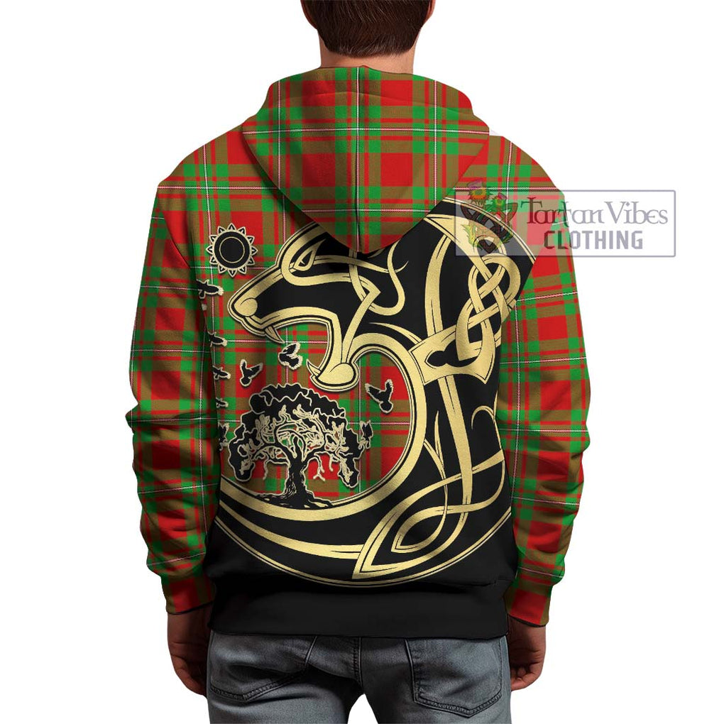 MacGregor Modern Tartan Hoodie with Family Crest Celtic Wolf Style - Tartan Vibes Clothing