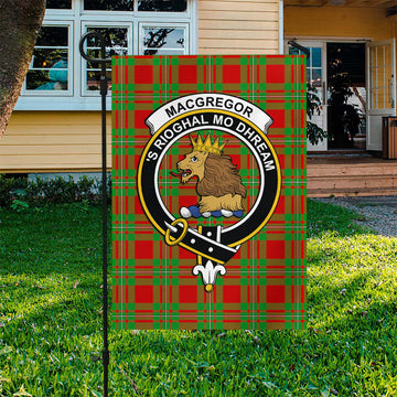 MacGregor Modern Tartan Flag with Family Crest