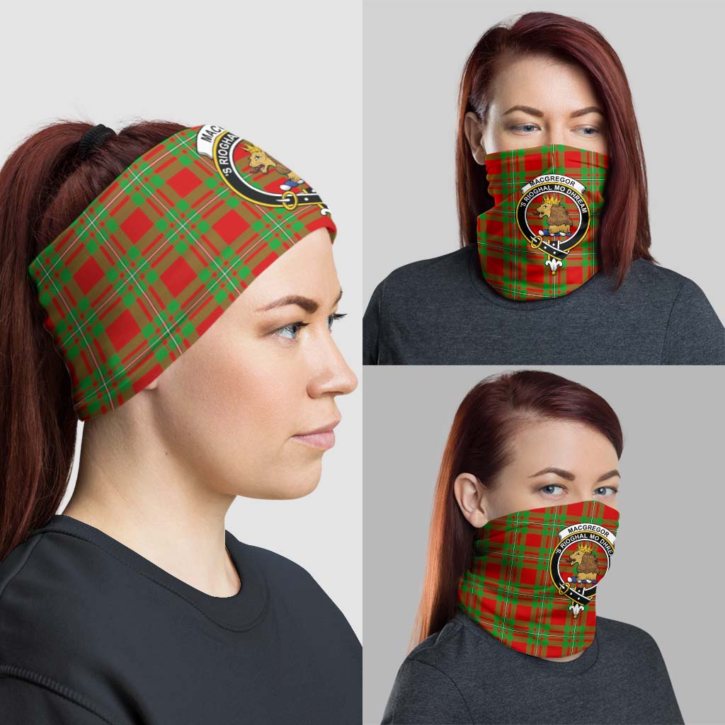 MacGregor Modern Tartan Neck Gaiters, Tartan Bandanas, Tartan Head Band with Family Crest