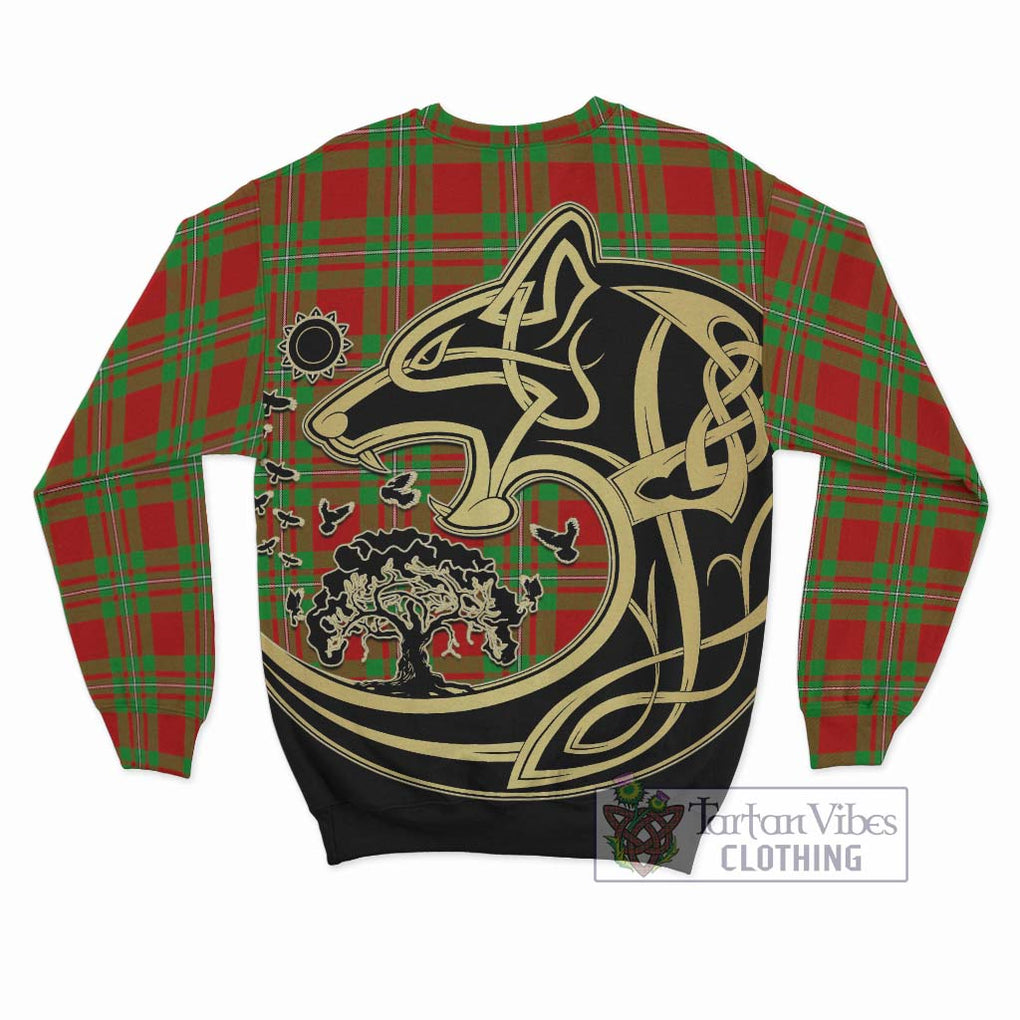 MacGregor Modern Tartan Sweatshirt with Family Crest Celtic Wolf Style - Tartan Vibes Clothing