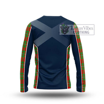 MacGregor Modern Tartan Long Sleeve T-Shirt with Family Crest and Lion Rampant Vibes Sport Style