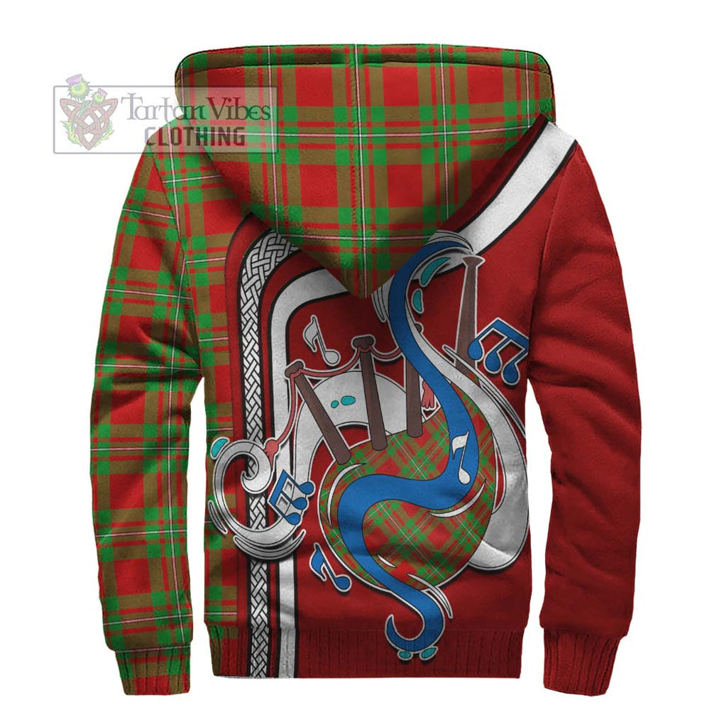 MacGregor Modern Tartan Sherpa Hoodie with Epic Bagpipe Style - Tartanvibesclothing Shop