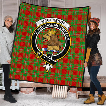 MacGregor Modern Tartan Quilt with Family Crest