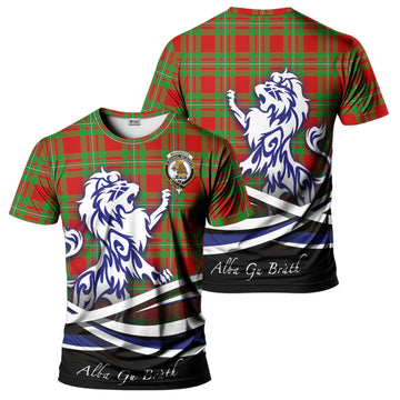 MacGregor Modern Tartan T-Shirt with Alba Gu Brath Regal Lion Emblem