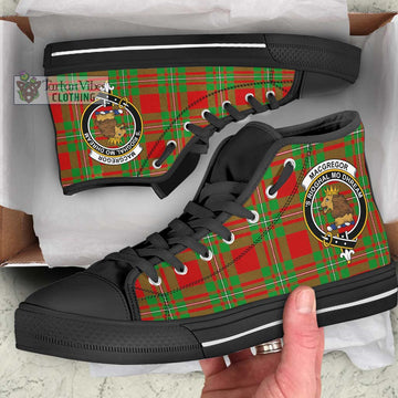 MacGregor Modern Tartan High Top Shoes with Family Crest