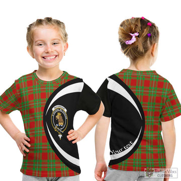 MacGregor Modern Tartan Kid T-Shirt with Family Crest Circle Style