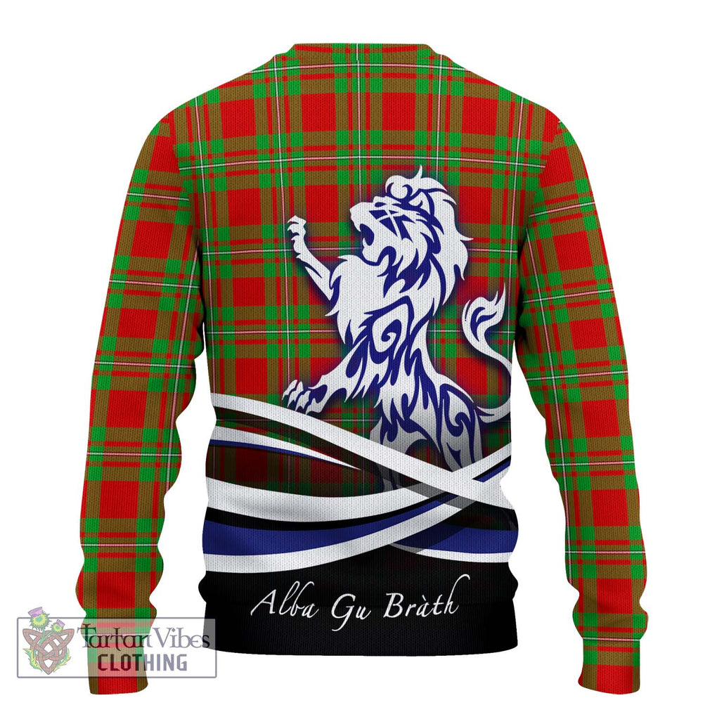 MacGregor Modern Tartan Knitted Sweater with Alba Gu Brath Regal Lion Emblem - Tartanvibesclothing Shop