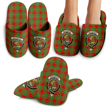 MacGregor Modern Tartan Home Slippers with Family Crest