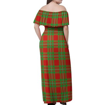 MacGregor Modern Tartan Off Shoulder Long Dress