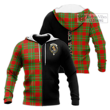 MacGregor Modern Tartan Knitted Hoodie with Family Crest and Half Of Me Style