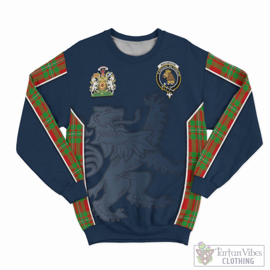 Tartan Vibes Clothing MacGregor Modern Tartan Sweater with Family Crest and Lion Rampant Vibes Sport Style