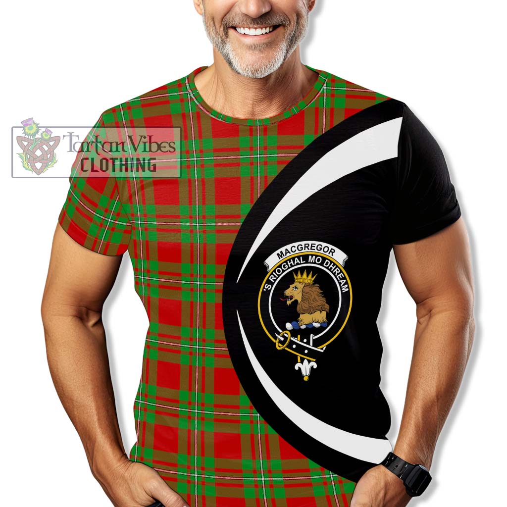 Tartan Vibes Clothing MacGregor Modern Tartan T-Shirt with Family Crest Circle Style