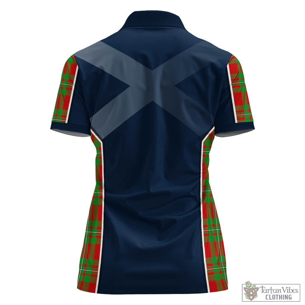 Tartan Vibes Clothing MacGregor Modern Tartan Women's Polo Shirt with Family Crest and Scottish Thistle Vibes Sport Style