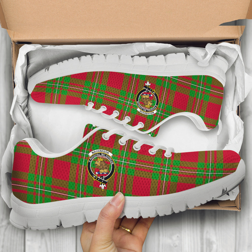 MacGregor Modern Tartan Sneakers with Family Crest - Tartan Vibes Clothing