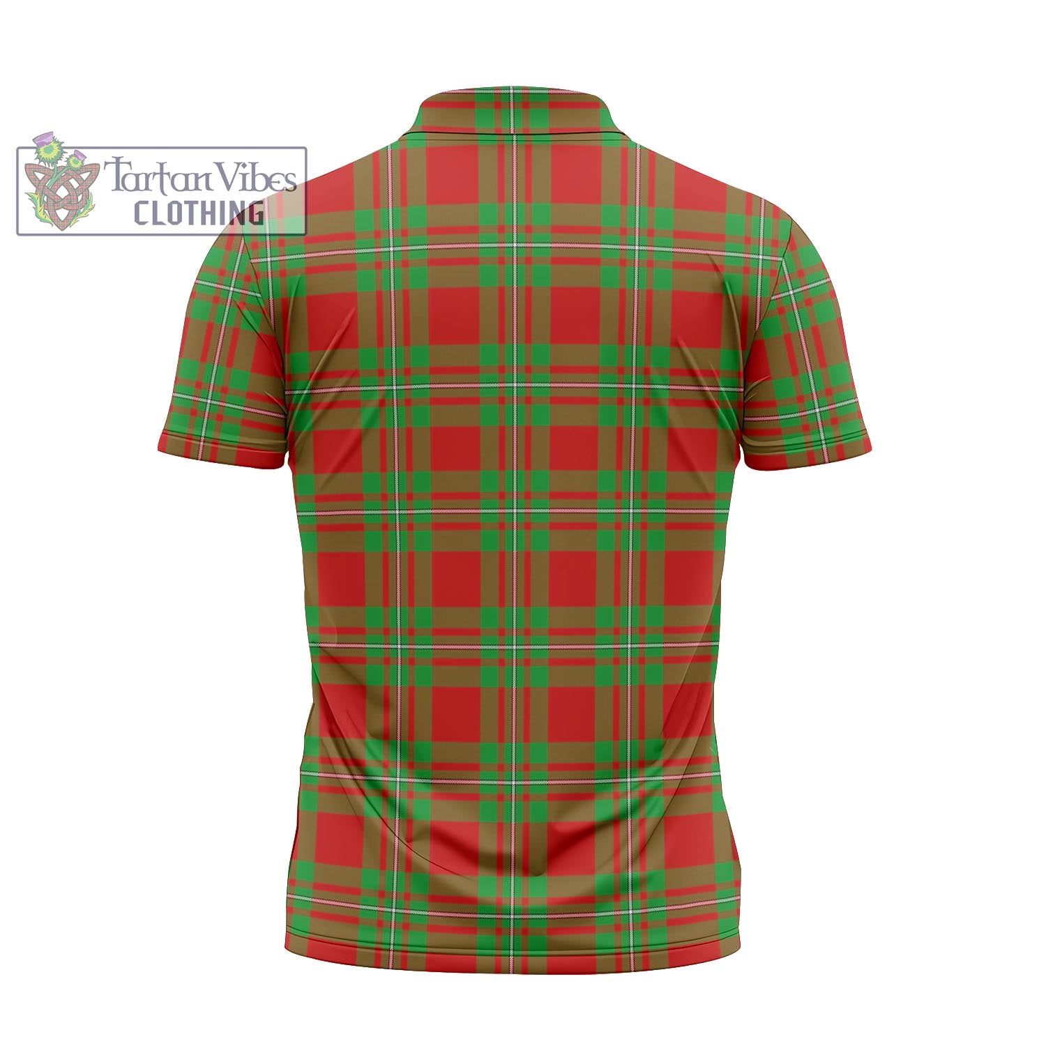 Tartan Vibes Clothing MacGregor Modern Tartan Zipper Polo Shirt with Family Crest