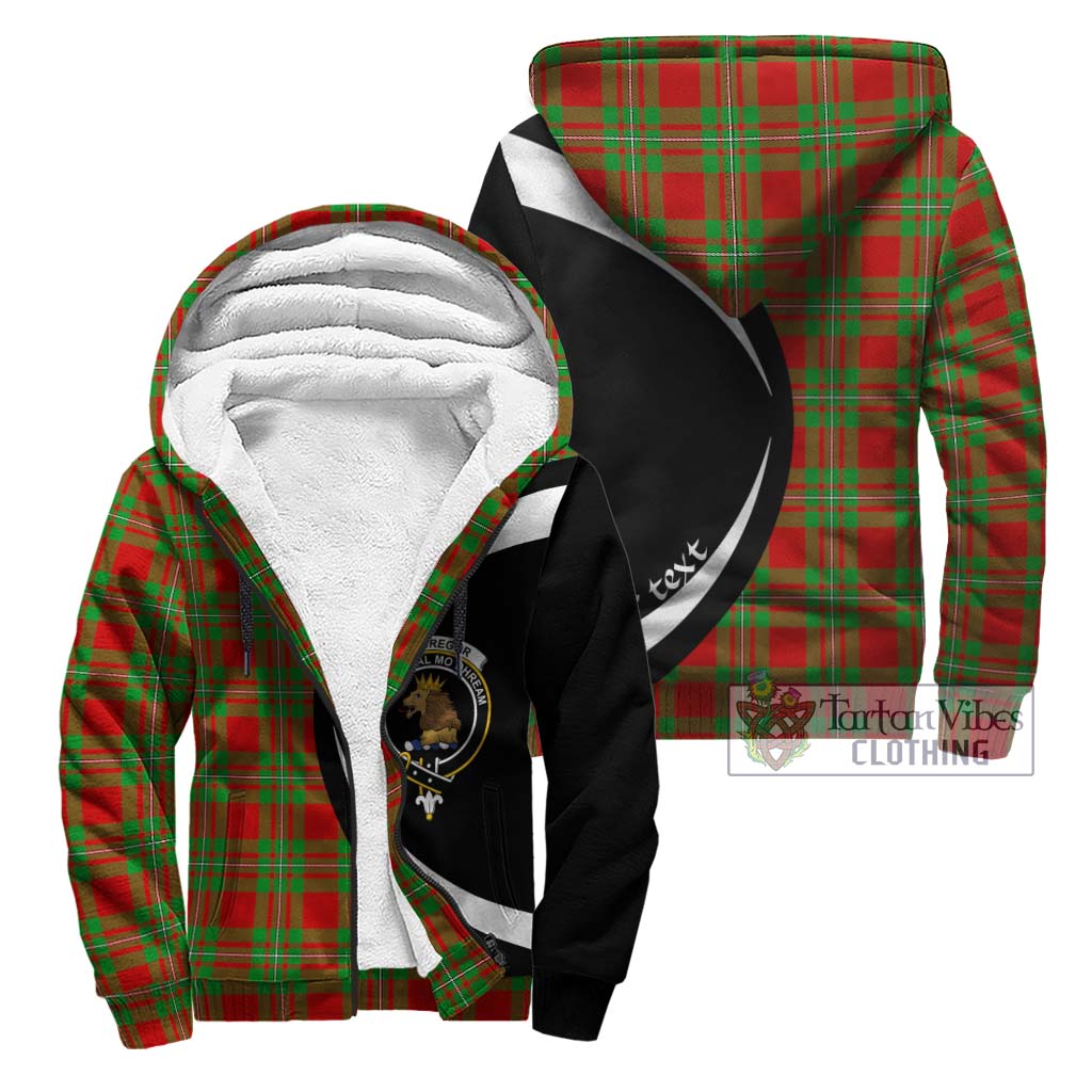 MacGregor Modern Tartan Sherpa Hoodie with Family Crest Circle Style Unisex - Tartan Vibes Clothing