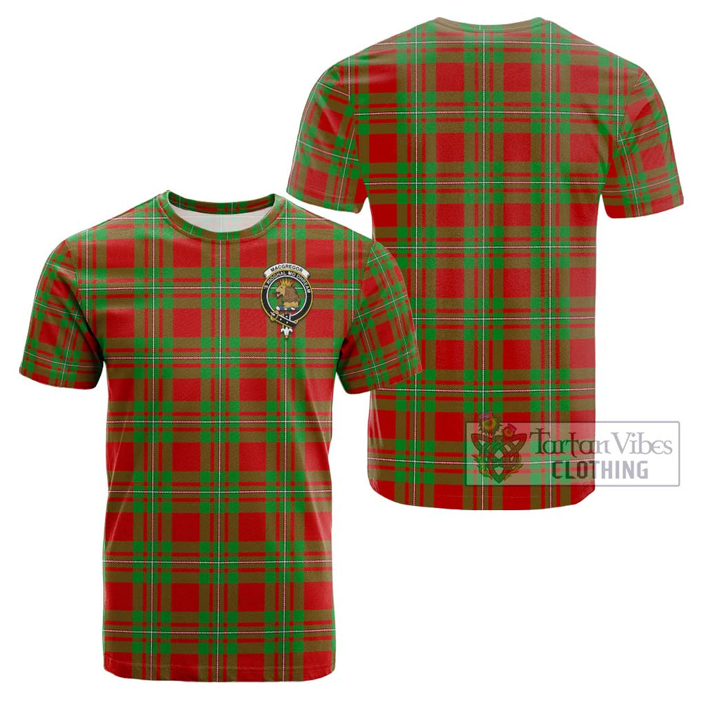 MacGregor Modern Tartan Cotton T-Shirt with Family Crest Kid's Shirt - Tartanvibesclothing Shop