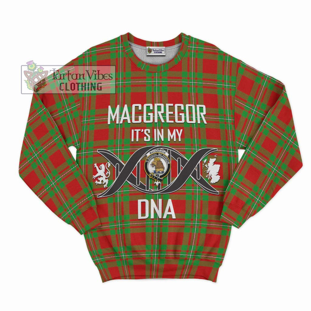 MacGregor Modern Tartan Sweatshirt with Family Crest DNA In Me Style - Tartanvibesclothing Shop