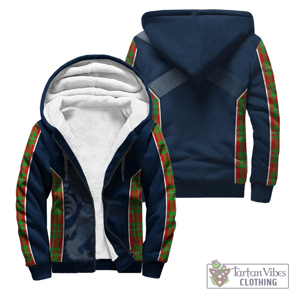 Tartan Vibes Clothing MacGregor Modern Tartan Sherpa Hoodie with Family Crest and Lion Rampant Vibes Sport Style