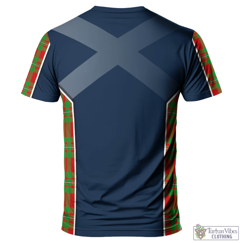 Tartan Vibes Clothing MacGregor Modern Tartan T-Shirt with Family Crest and Scottish Thistle Vibes Sport Style