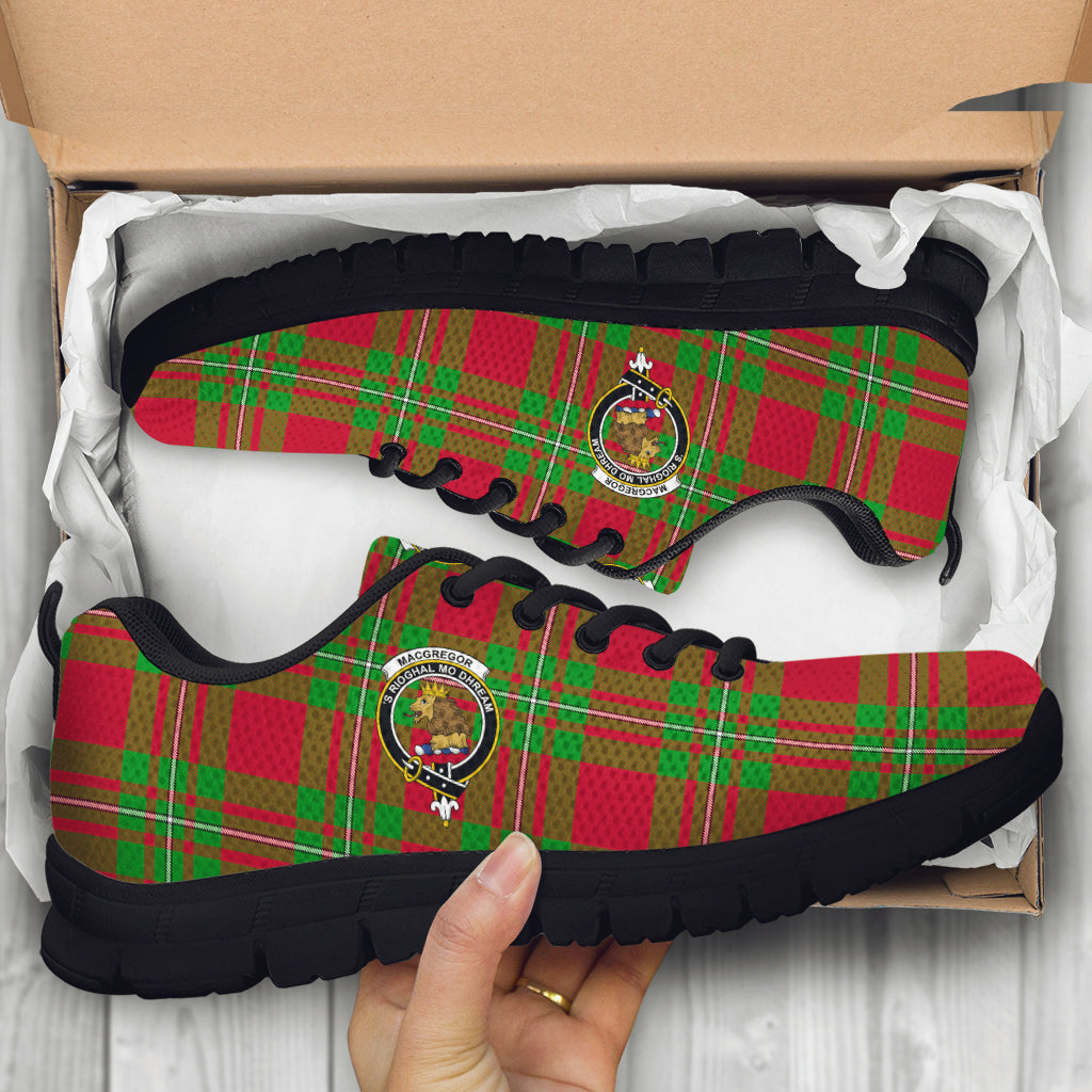 MacGregor Modern Tartan Sneakers with Family Crest - Tartan Vibes Clothing