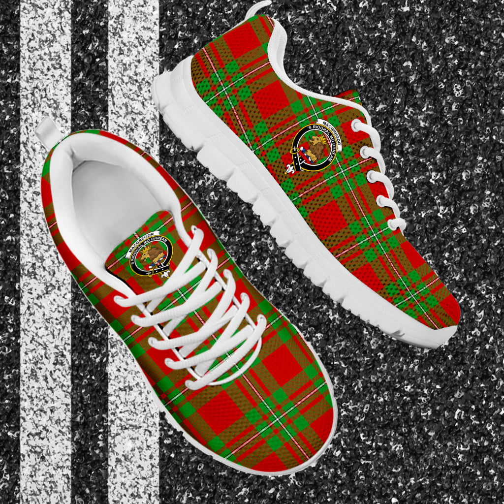 MacGregor Modern Tartan Sneakers with Family Crest - Tartan Vibes Clothing