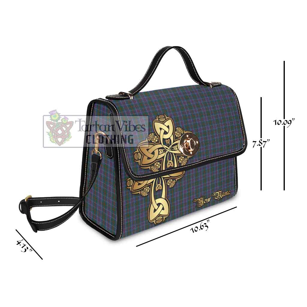 MacHardy (McHardy) Tartan Waterproof Canvas Bag Golden Thistle Celtic Cross Style - Tartan Vibes Clothing