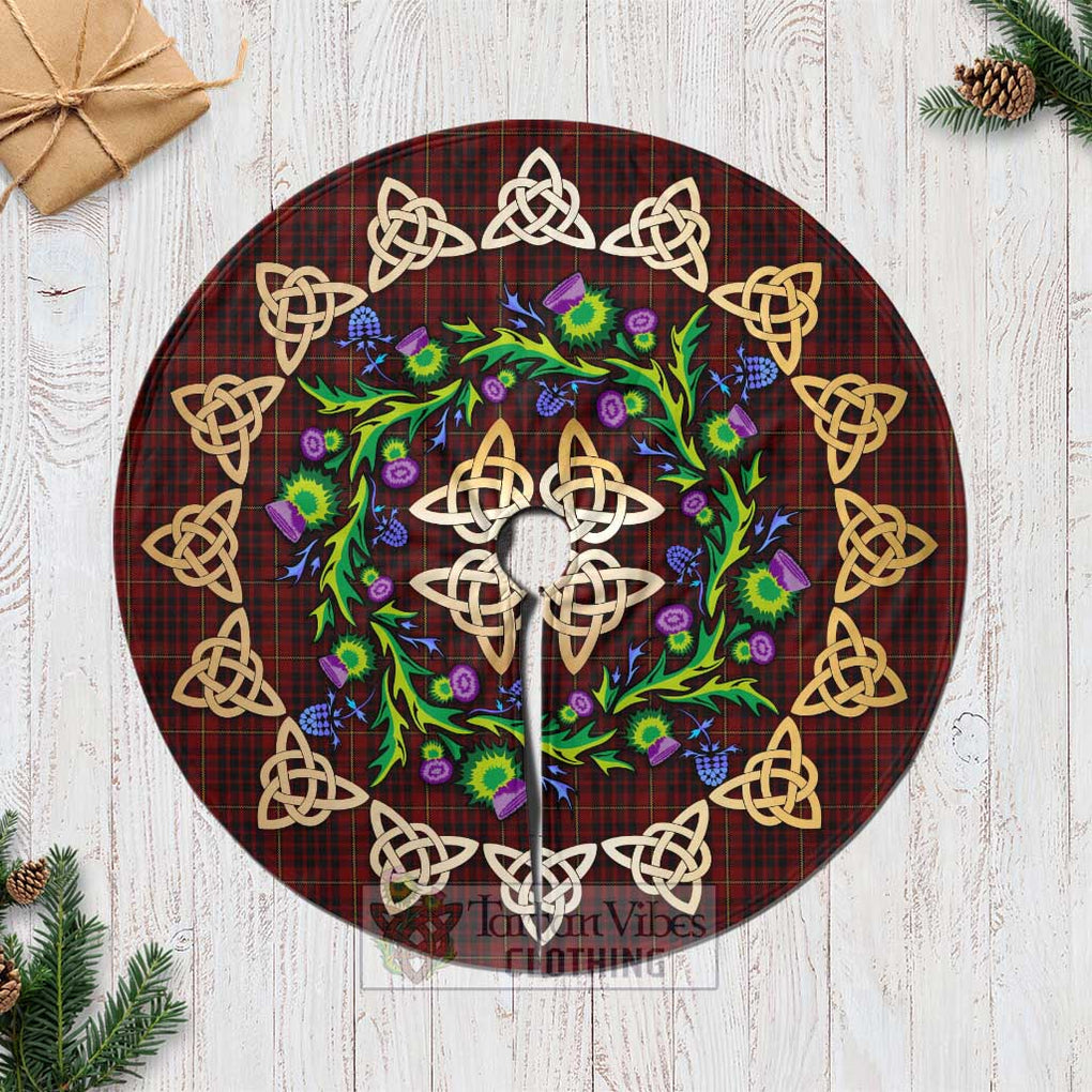 MacIan (McIan) Tartan Christmas Tree Skirt with Thistle Celtic Knot Style Casual Tree Skirts - Tartan Vibes Clothing