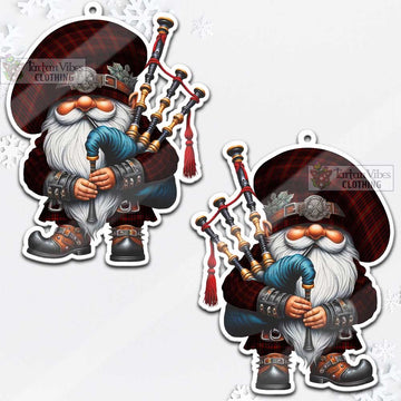 MacIan (McIan) Tartan Bagpiper Gnome Christmas Ornament