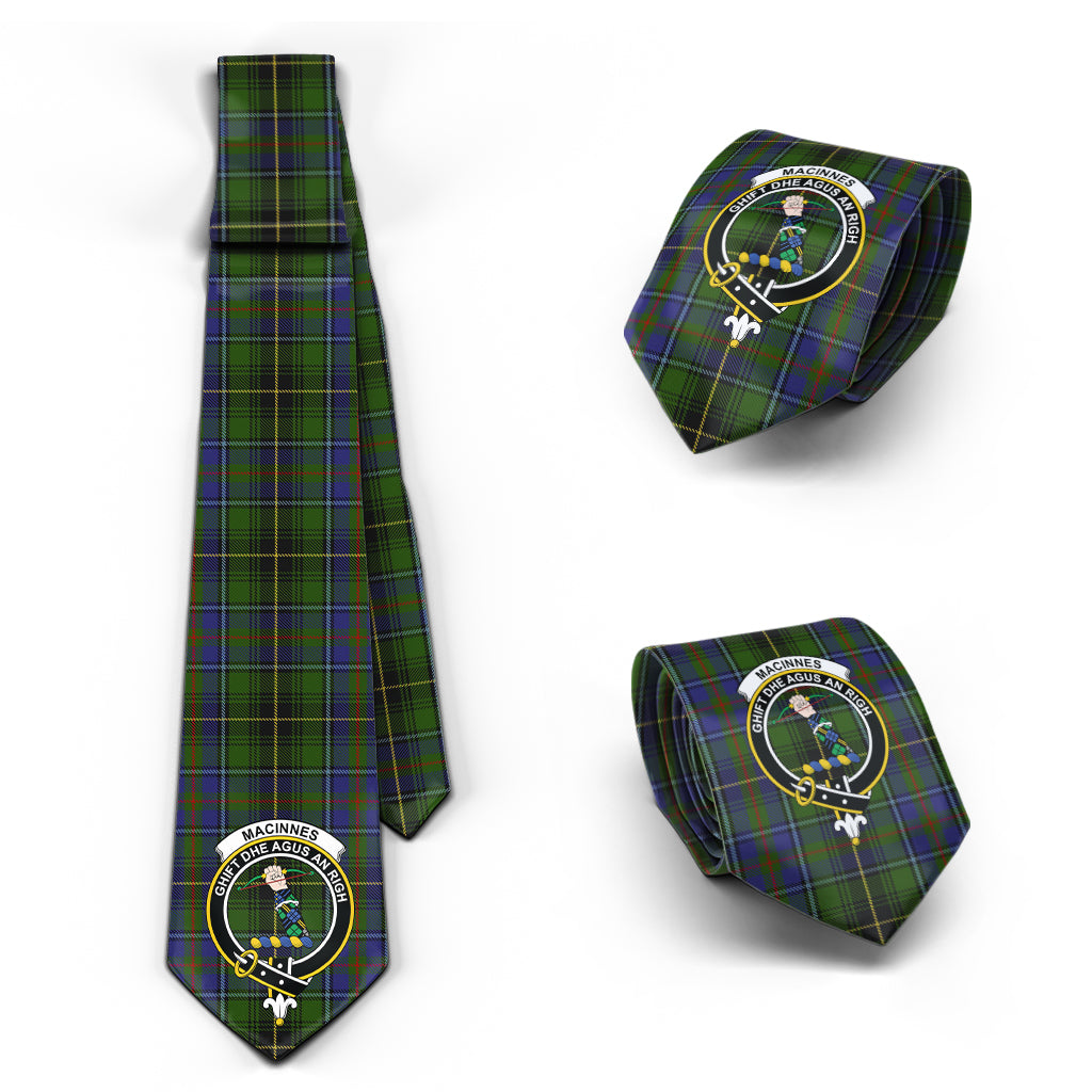 MacInnes (McInnes) Tartan Classic Necktie with Family Crest Necktie One Size - Tartan Vibes Clothing