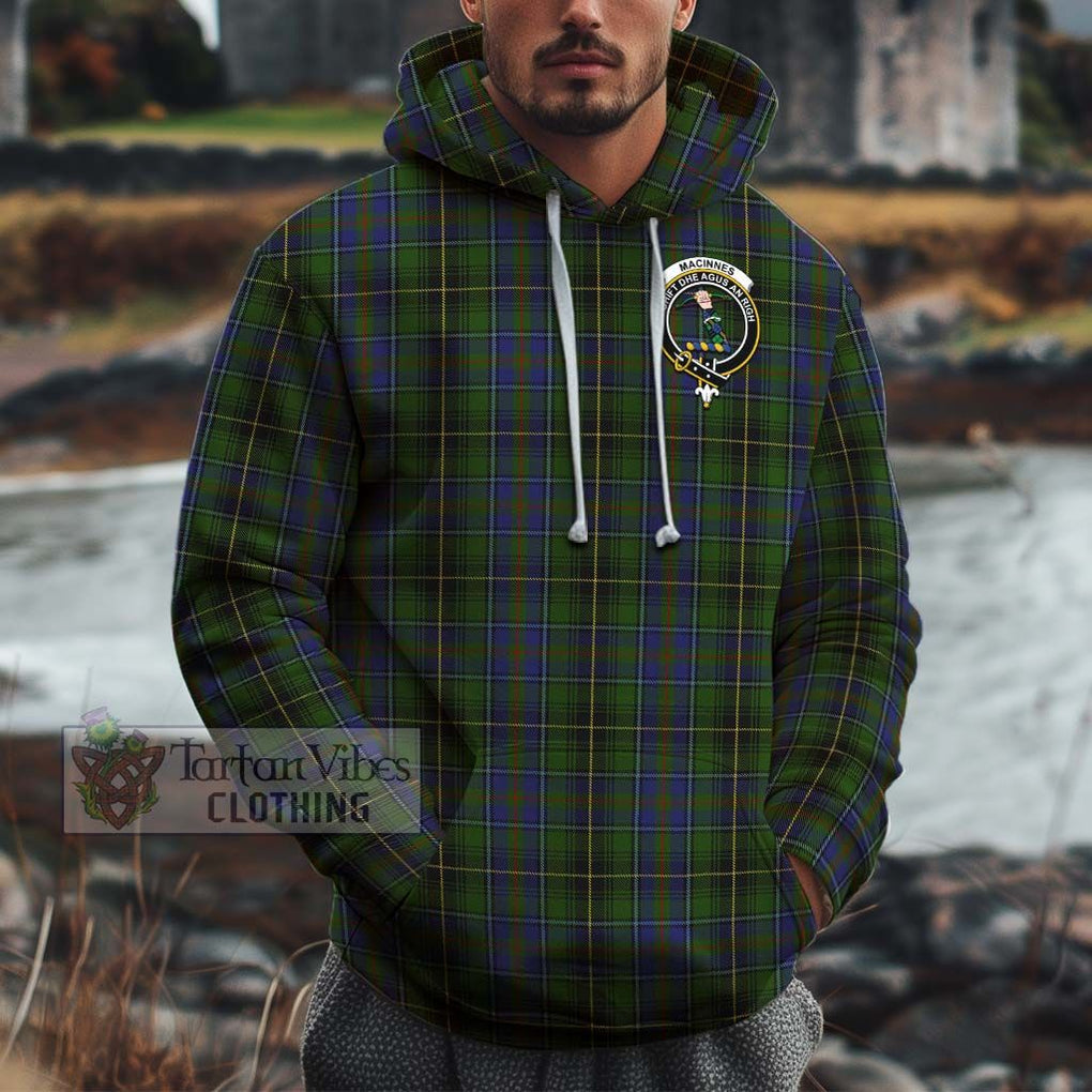 MacInnes (McInnes) Tartan Cotton Hoodie with Family Crest Pullover Hoodie XS - Tartan Vibes Clothing