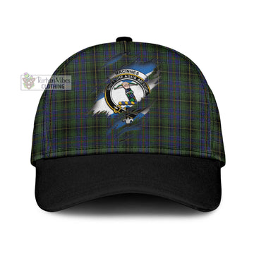 MacInnes (McInnes) Tartan Classic Cap with Family Crest In Me Style