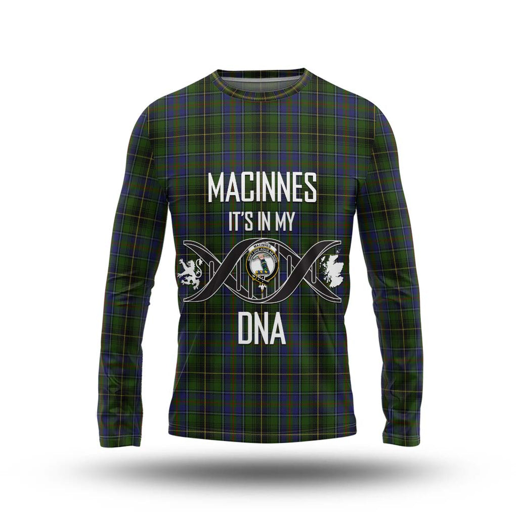 MacInnes (McInnes) Tartan Long Sleeve T-Shirt with Family Crest DNA In Me Style Unisex - Tartanvibesclothing Shop