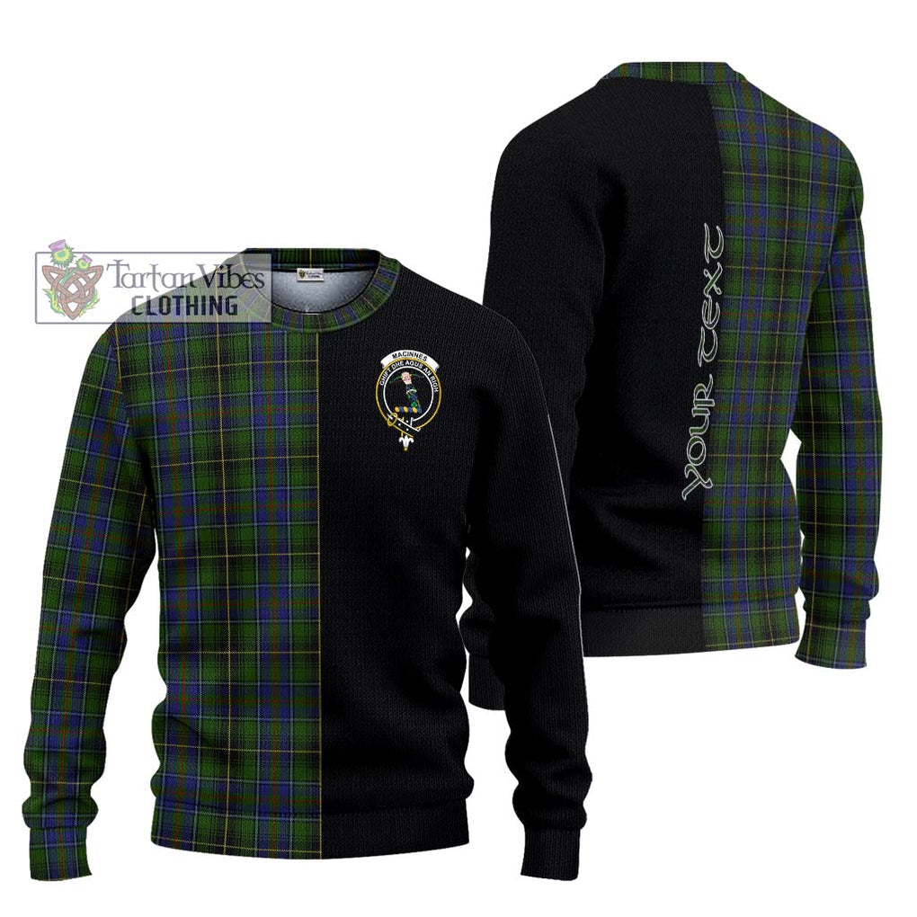 MacInnes (McInnes) Tartan Knitted Sweater with Family Crest and Half Of Me Style Unisex - Tartanvibesclothing Shop