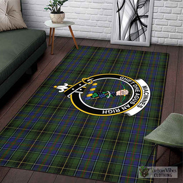 MacInnes (McInnes) Tartan Area Rug with Family Crest