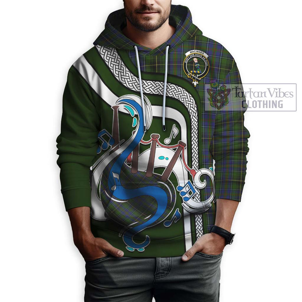 MacInnes (McInnes) Tartan Hoodie with Epic Bagpipe Style Zip Hoodie - Tartanvibesclothing Shop