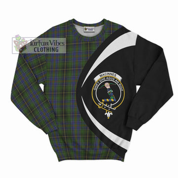 MacInnes (McInnes) Tartan Sweatshirt with Family Crest Circle Style