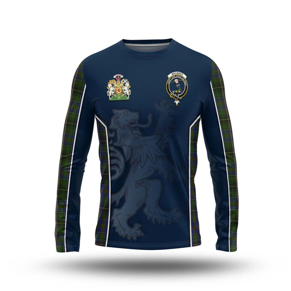 MacInnes (McInnes) Tartan Long Sleeve T-Shirt with Family Crest and Lion Rampant Vibes Sport Style Unisex - Tartan Vibes Clothing