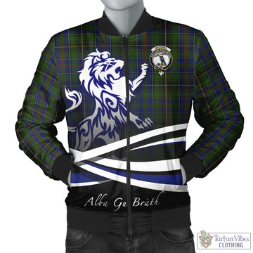 MacInnes Tartan Bomber Jacket with Alba Gu Brath Regal Lion Emblem