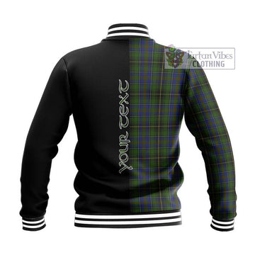 MacInnes (McInnes) Tartan Baseball Jacket with Family Crest and Half Of Me Style