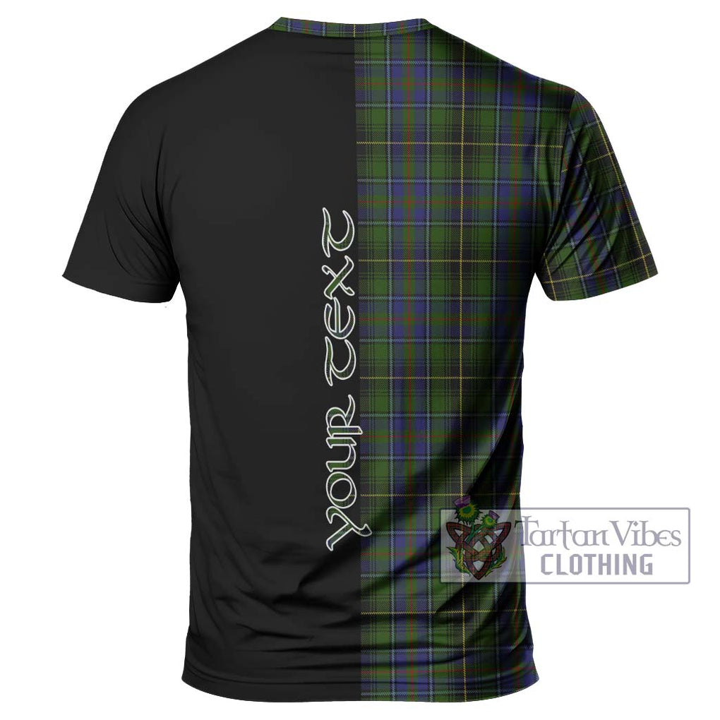 MacInnes (McInnes) Tartan T-Shirt with Family Crest and Half Of Me Style - Tartanvibesclothing Shop