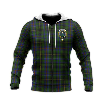 MacInnes (McInnes) Tartan Knitted Hoodie with Family Crest