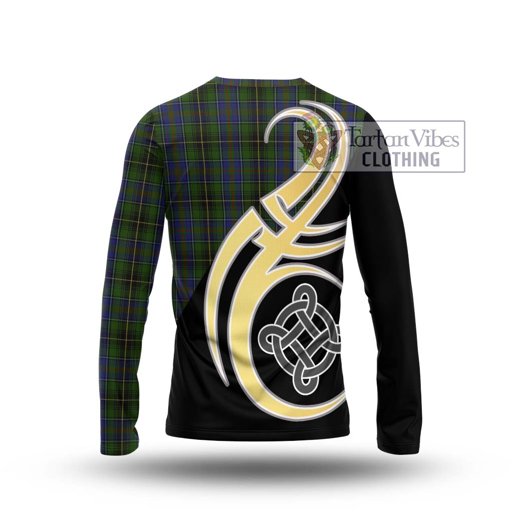 MacInnes (McInnes) Tartan Long Sleeve T-Shirt with Family Crest and Celtic Symbol Style - Tartan Vibes Clothing