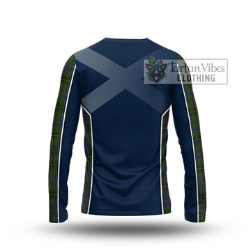 MacInnes (McInnes) Tartan Long Sleeve T-Shirt with Family Crest and Lion Rampant Vibes Sport Style